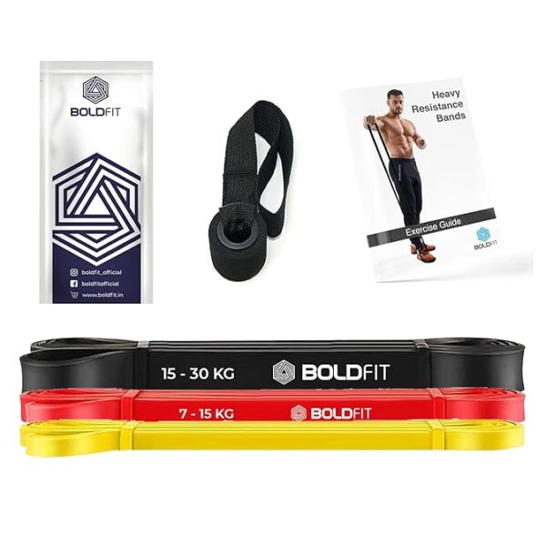 Boldfit Natural Rubber Heavy Resistance Band For Workout Set